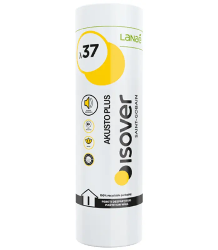 ISOVER Akusto Plus стъклена минерална вата за топлоизолация